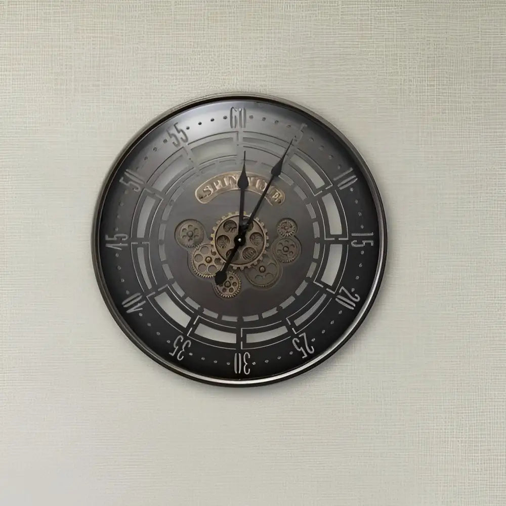 Horloge Murale Industrielle Spin Time Vintage