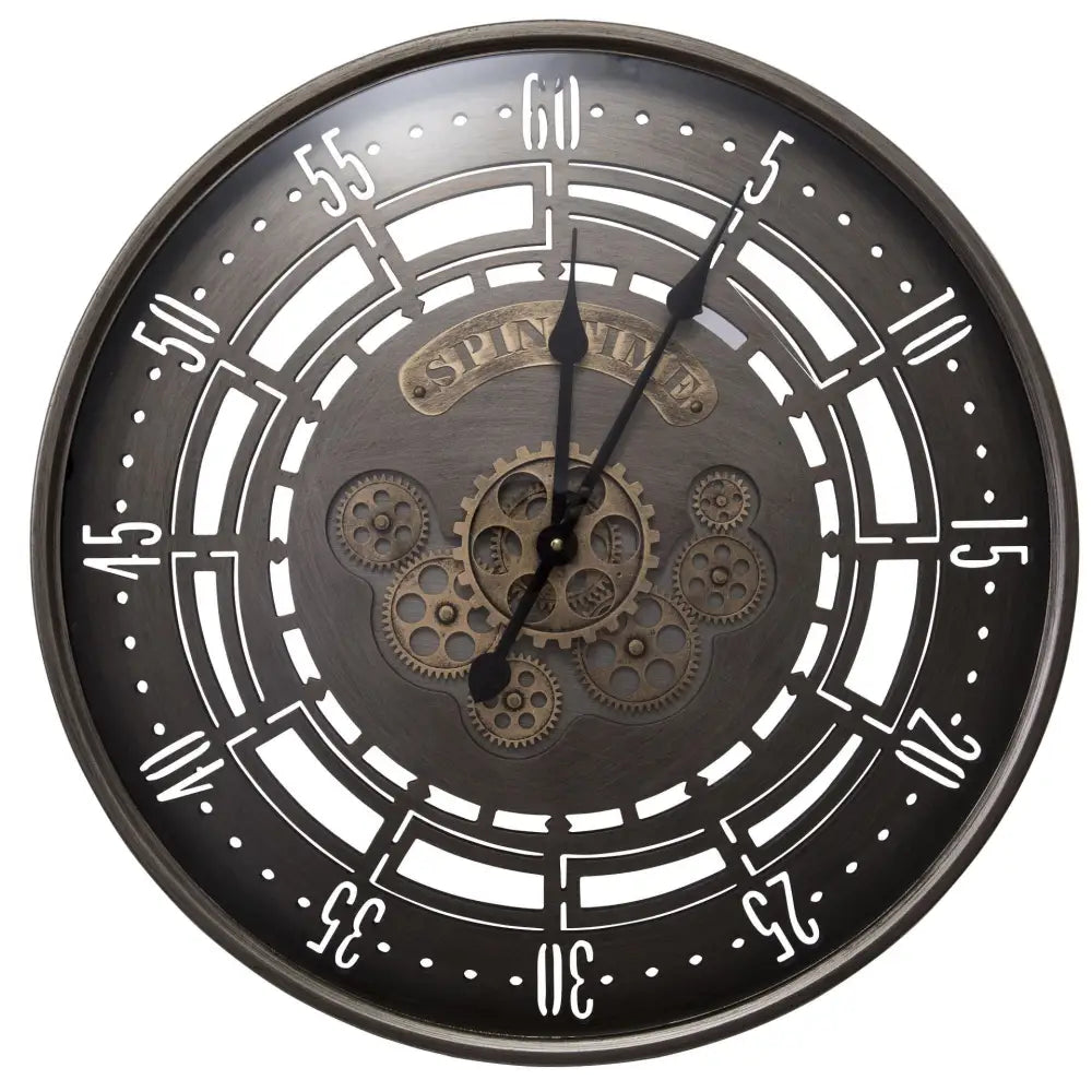 Horloge Murale Industrielle Spin Time Vintage