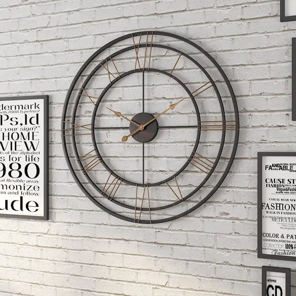 Horloge Murale Industrielle Fer Forgé