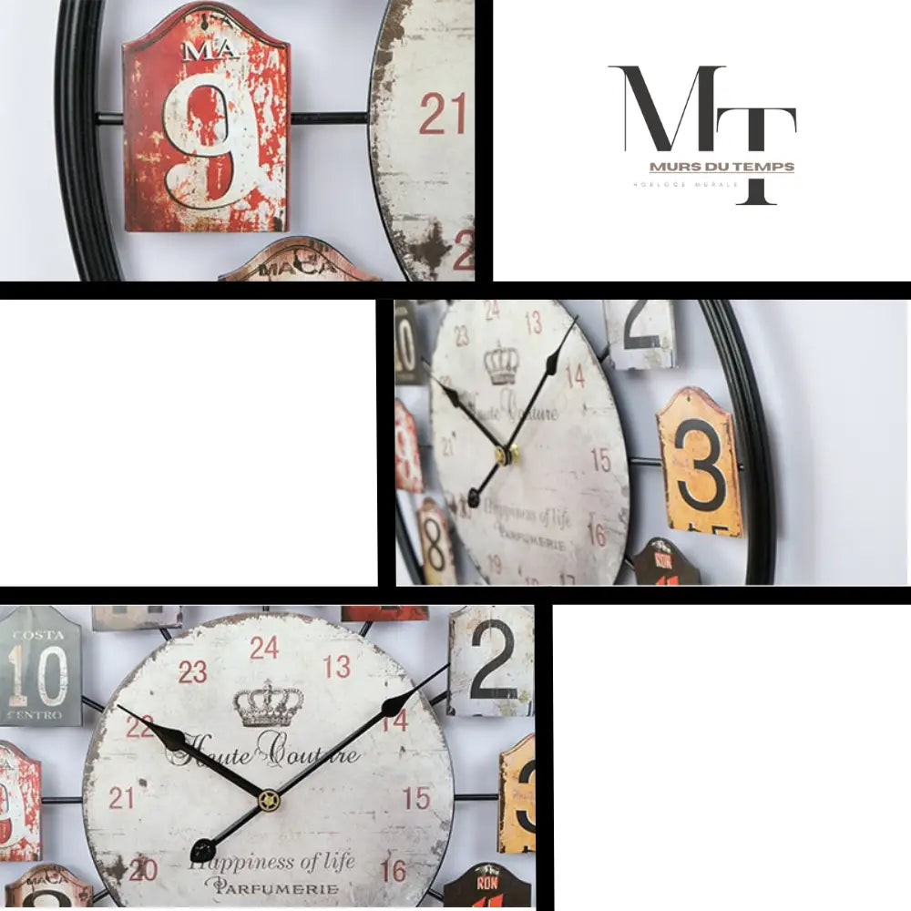 GRASSE - Horloge murale parfumerie vintage