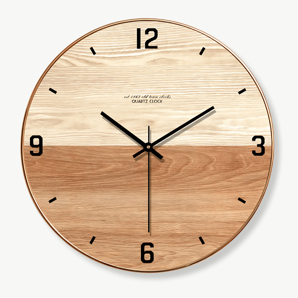 DUOTONE - Horloge murale bois double nuance