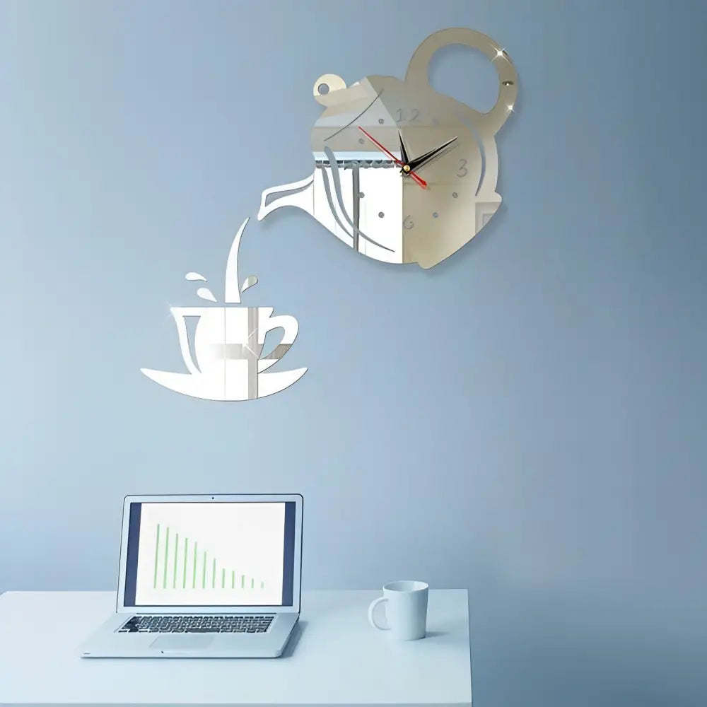 Horloge Murale Tasse & Théière
