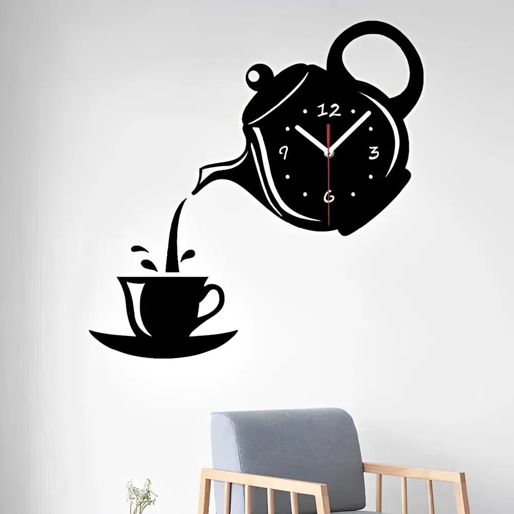 Horloge Murale Tasse & Théière