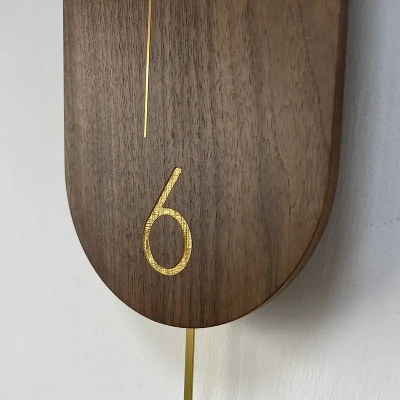 Horloge Pendule Linéa Noyer & Or