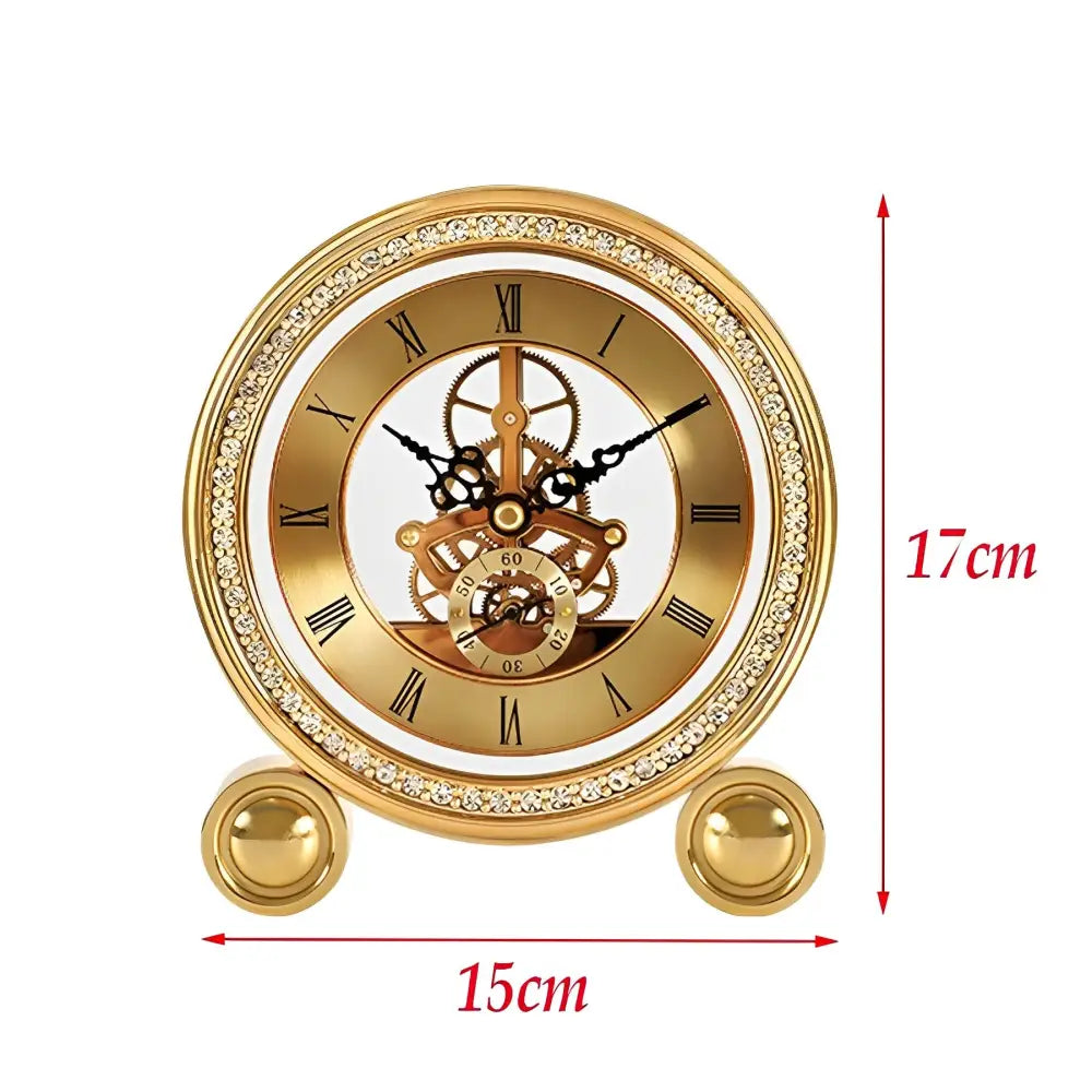 Horloge à Poser Mécanique Dorée