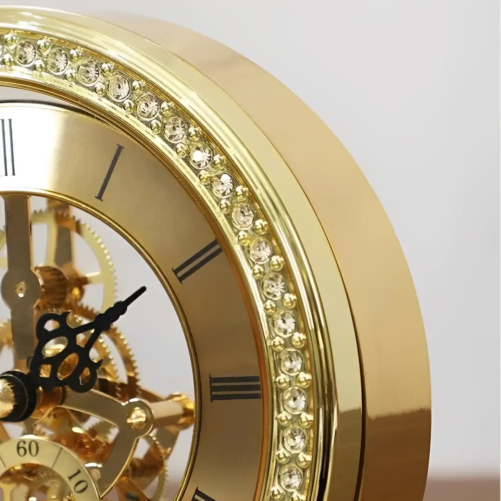 Horloge à Poser Mécanique Dorée