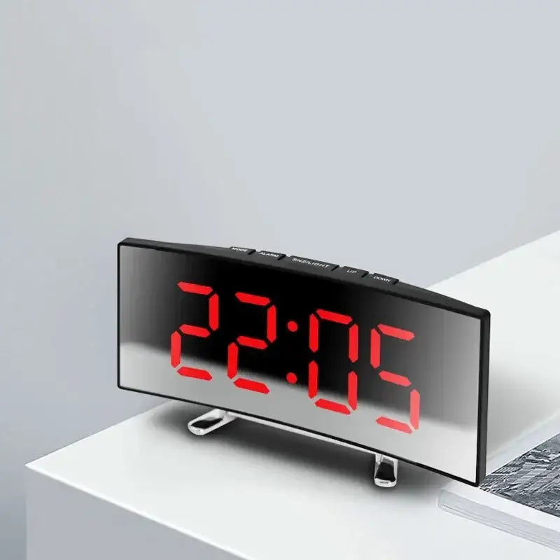 Horloge Digitale LED Courbée