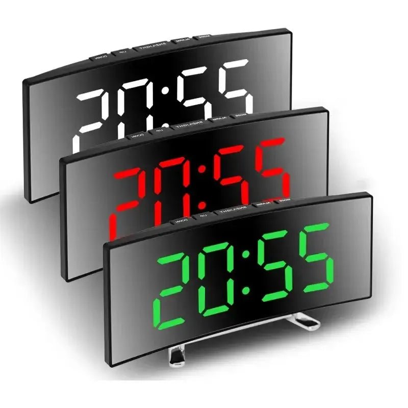 Horloge Digitale LED Courbée