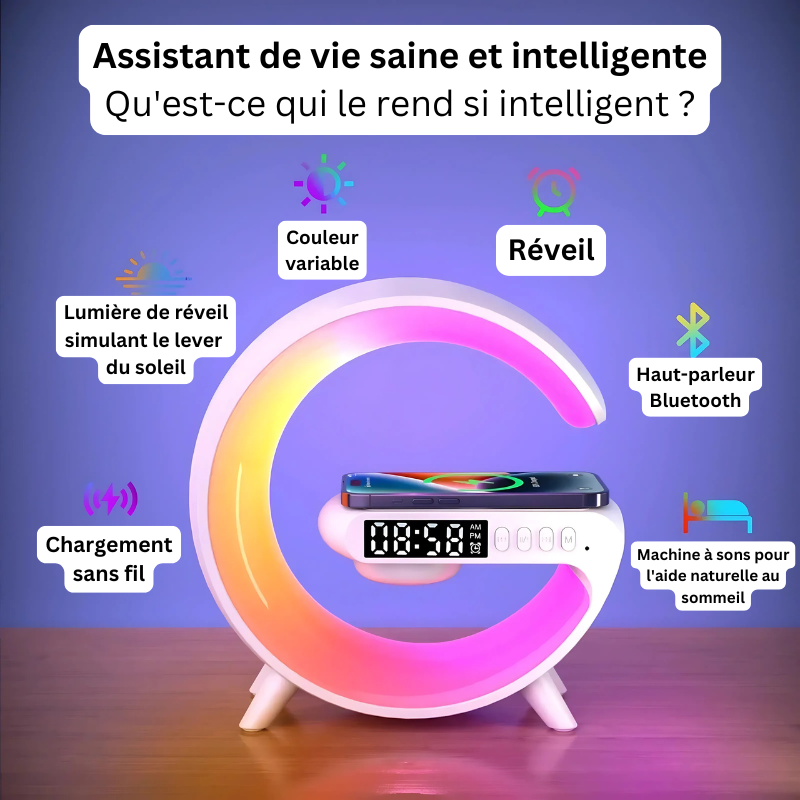 VOLT - Réveil RGB charge sans fil